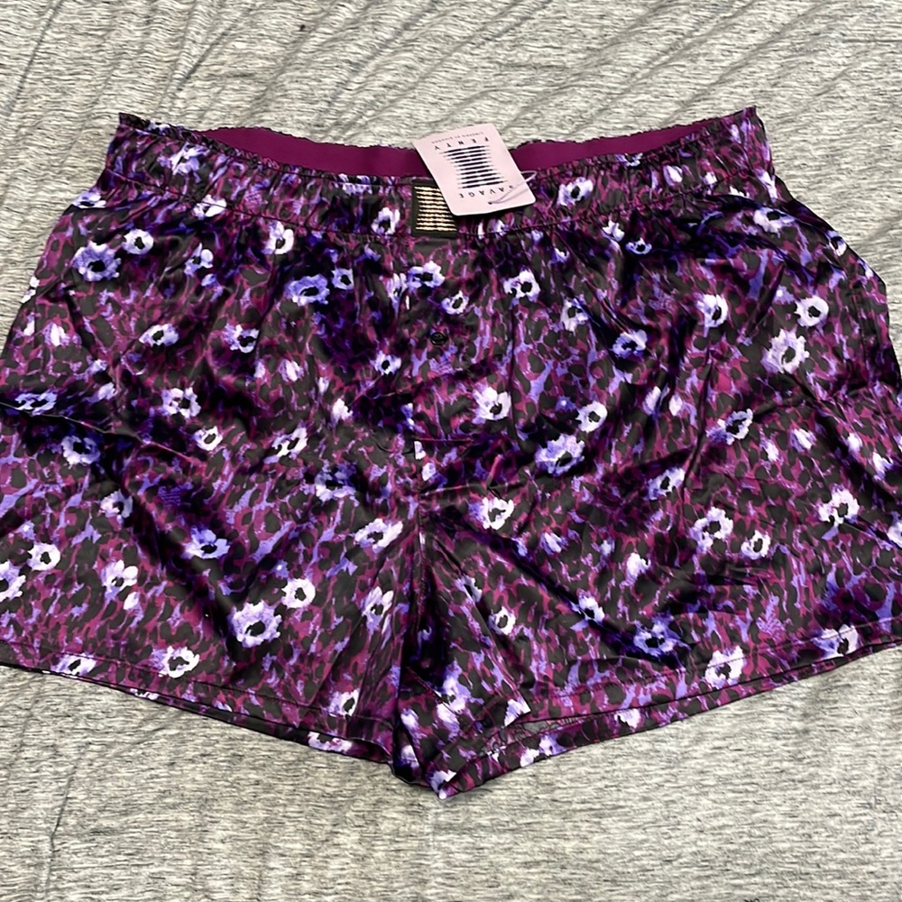 NWT Purple Printed Savage x Fenty Satin Boxers